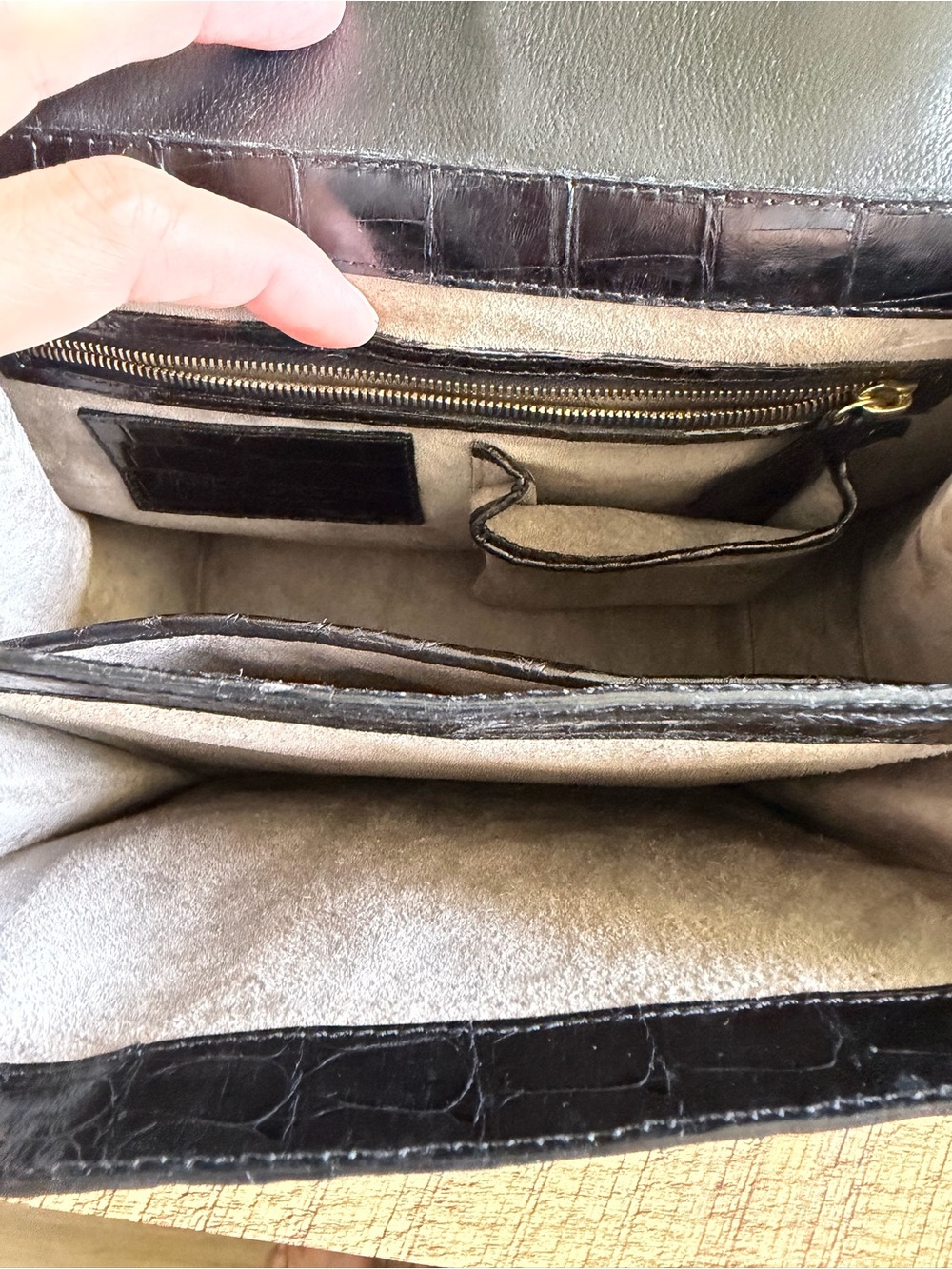 Nancy Gonzalez Black Crocodile Top Handle Satchel - Picture 8 of 14